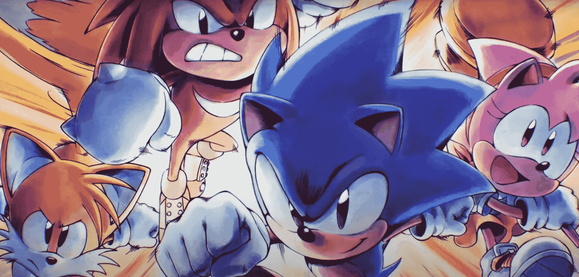 Sonic and team cover.